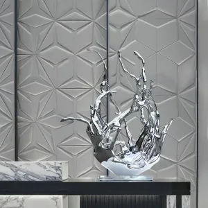 FINEST Water Splash Abstract Stainless Steel Indoor Sculpture FS-005