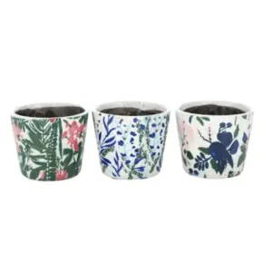 Flor Ceramic Pots | 3 Patterns