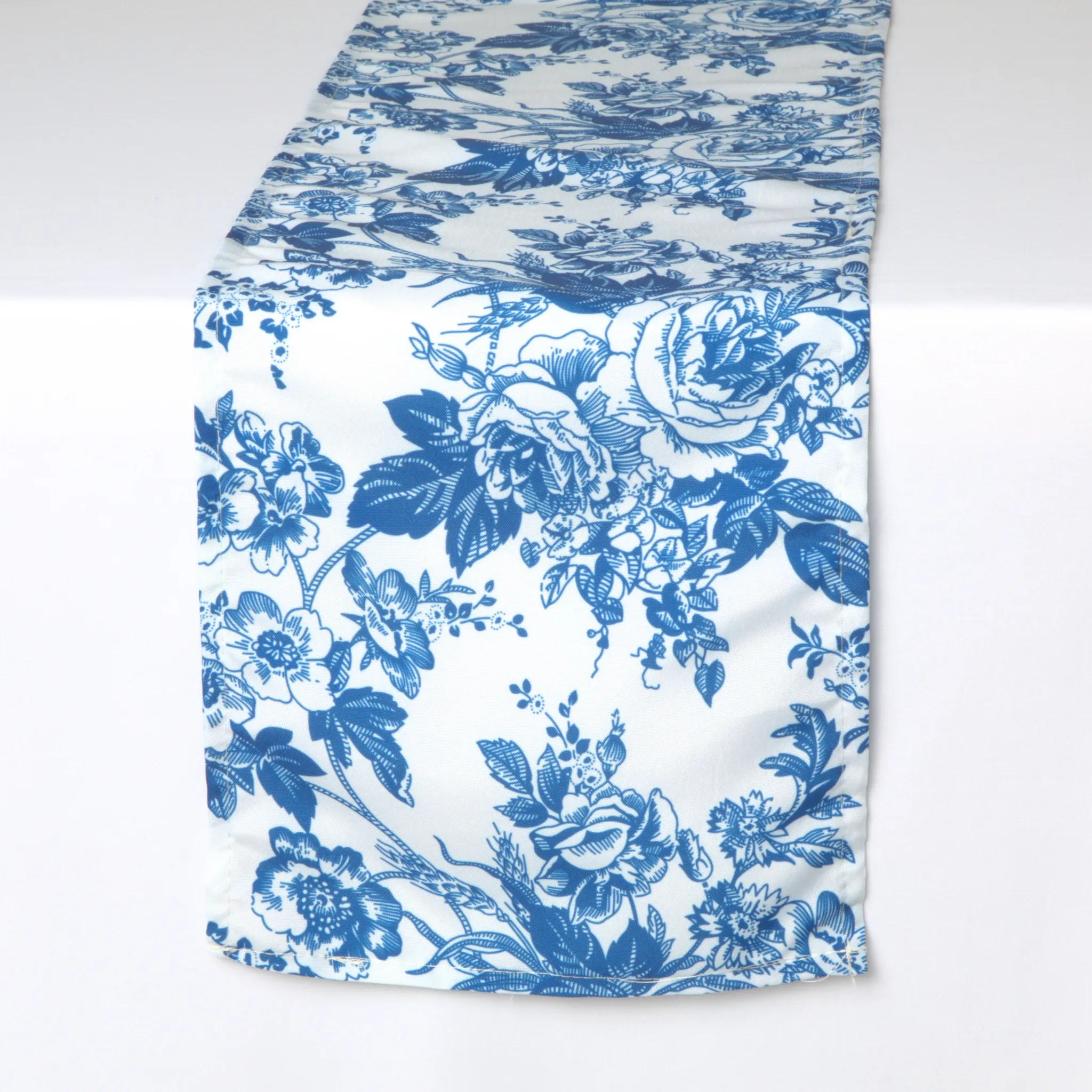 French Toile Table Runner - Blue