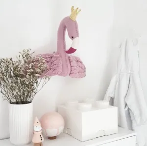 Gamcha Pink Flamingo Head Wall Hanging