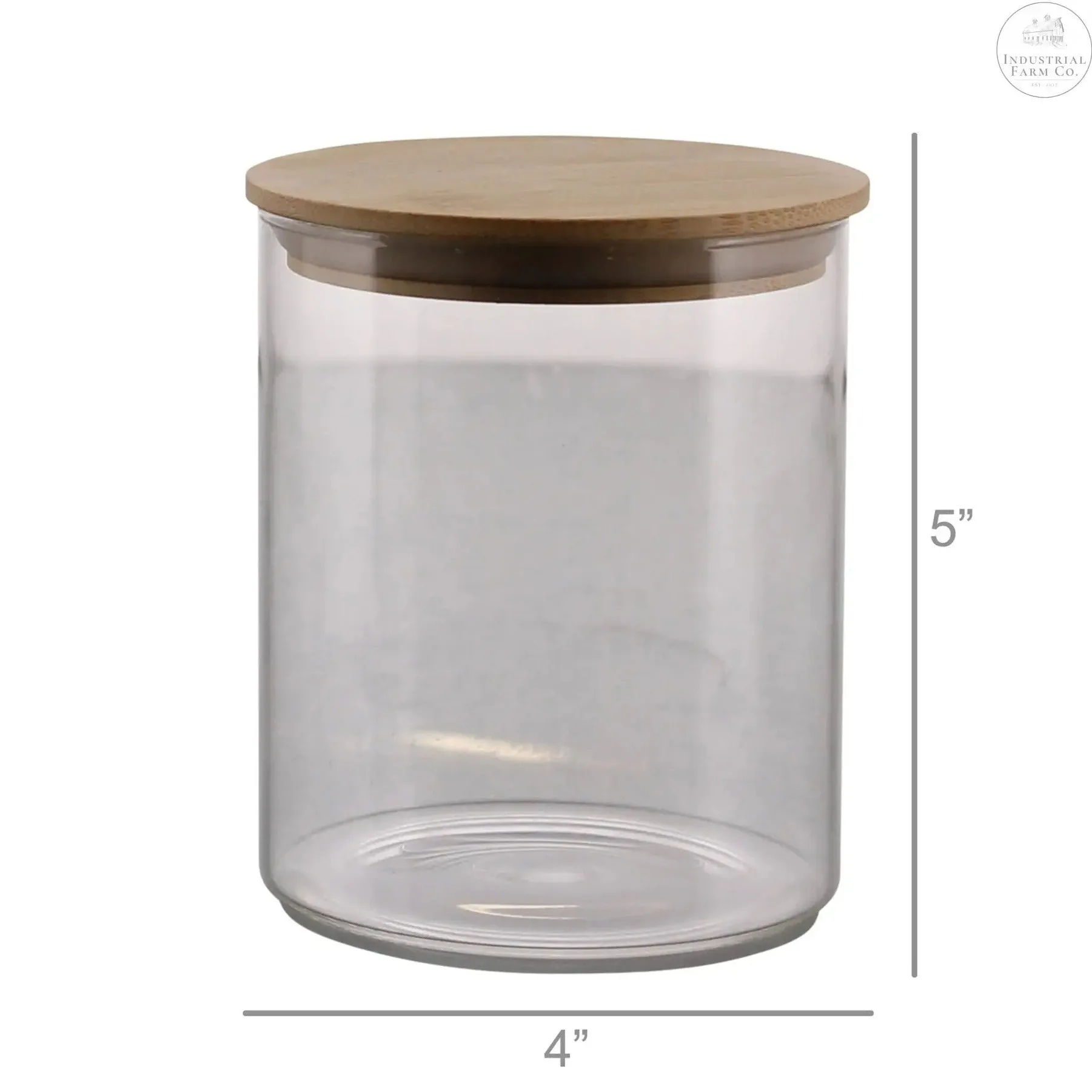 Glass Canister with Wood Lid