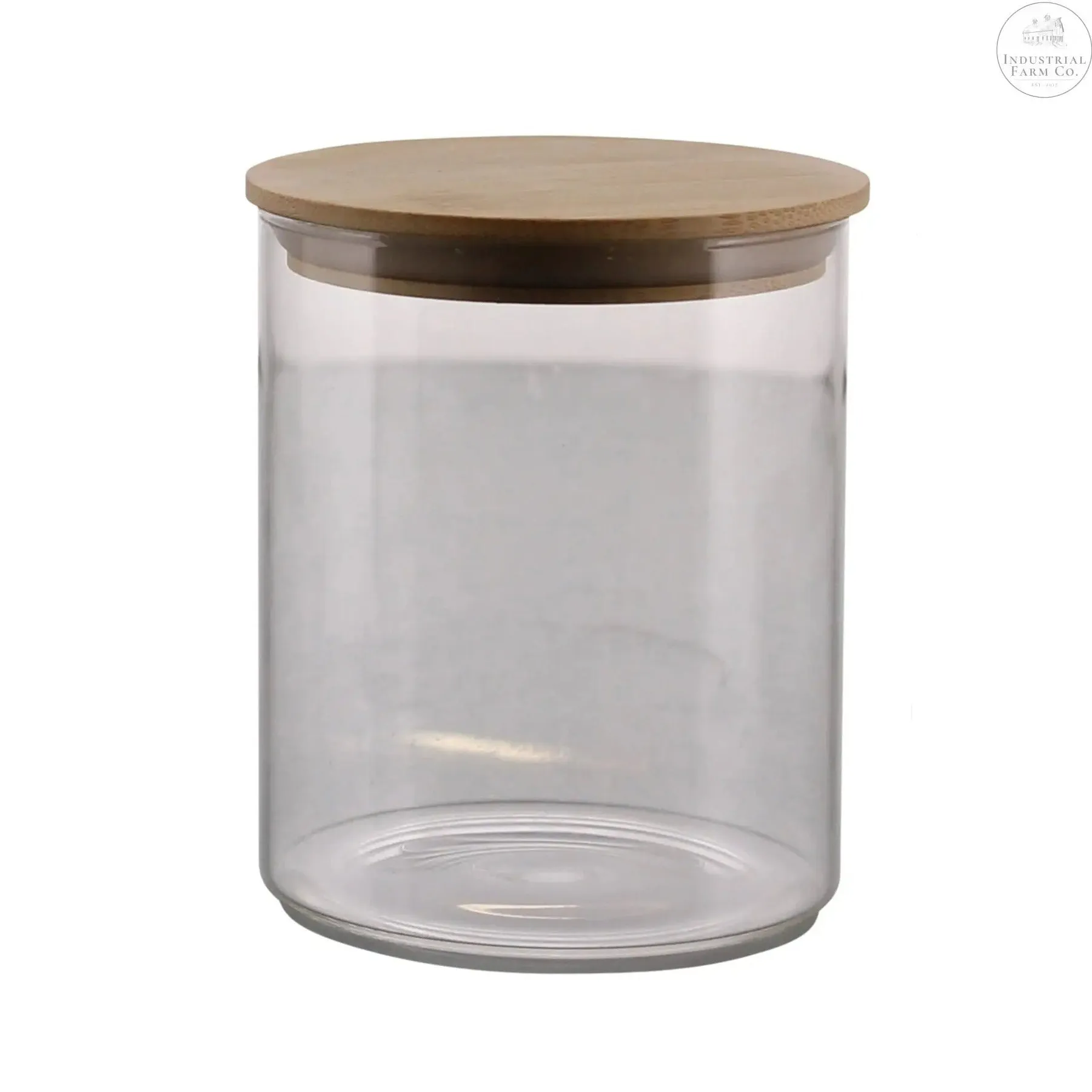 Glass Canister with Wood Lid