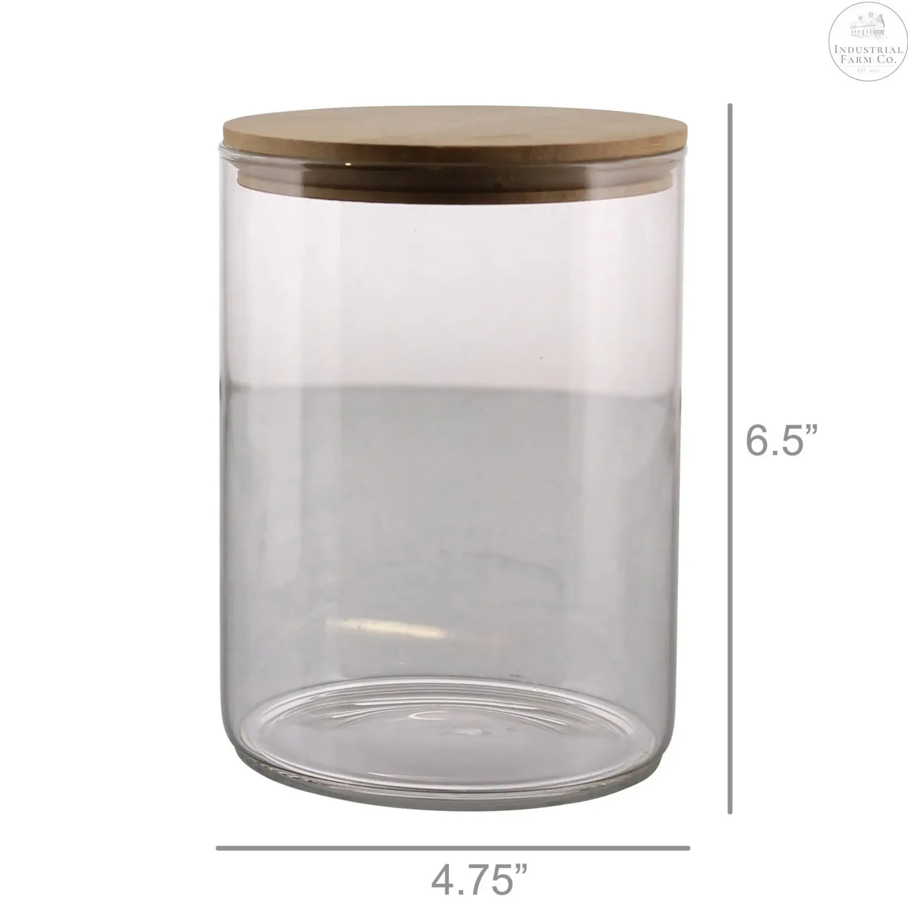 Glass Canister with Wood Lid