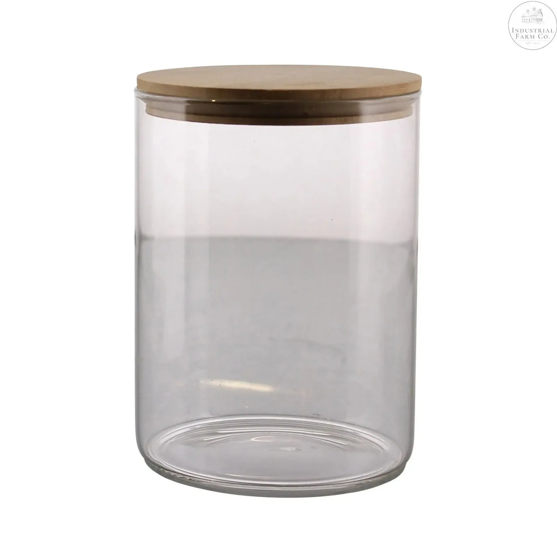 Glass Canister with Wood Lid