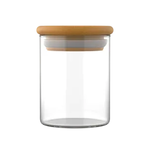 Glass Storage Jar With Airtight Bamboo Lid