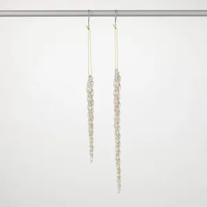 Gold Accented Icicle Ornaments