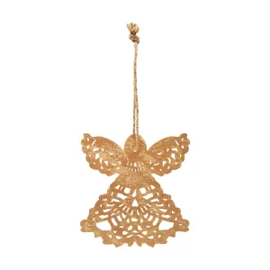 Gold Angel Metal Ornament