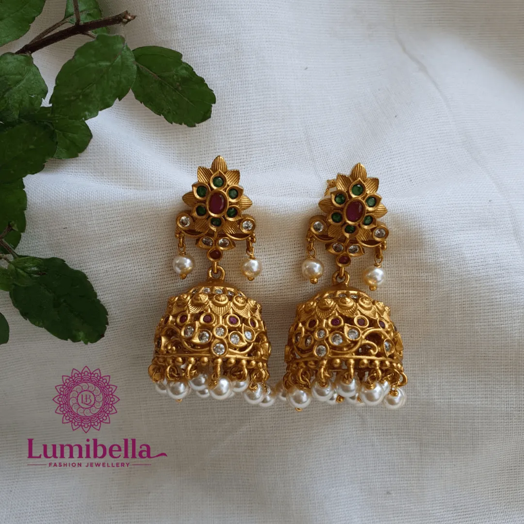 Gold Jhumka Earrings Online Shopping