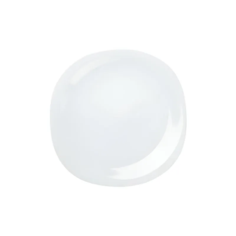 Golden Opal Carine Plain White Dinner Serving Plate (Set of 6)