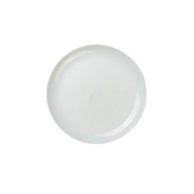 Golden Opal Diwali Plain White Dinner Serving Plate 25cm (Set of 6)