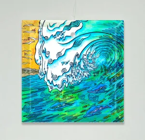 Green Wave Ornament/Suncatcher