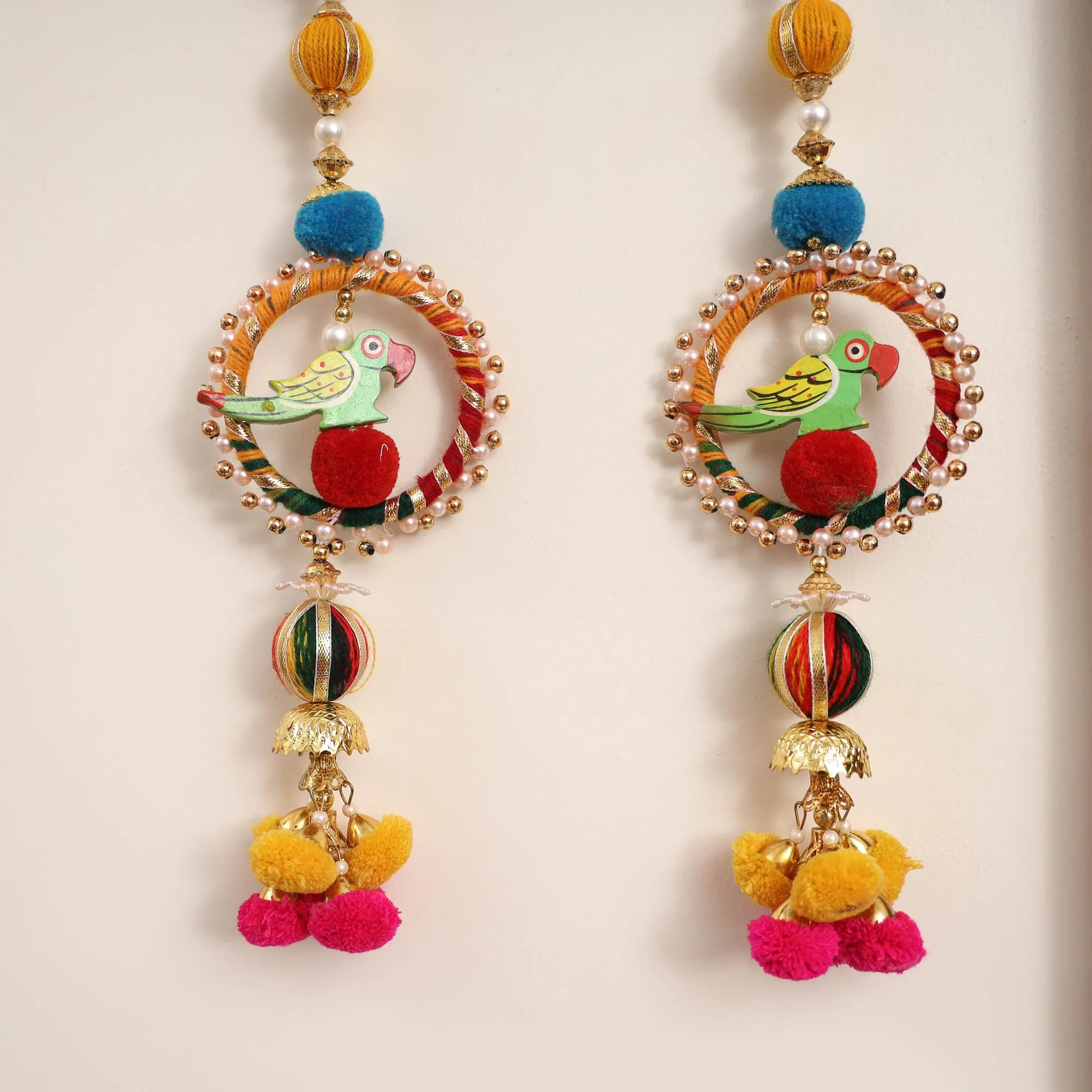 Handmade Gota & Bead Work Wall Hanging (set of 2) 35