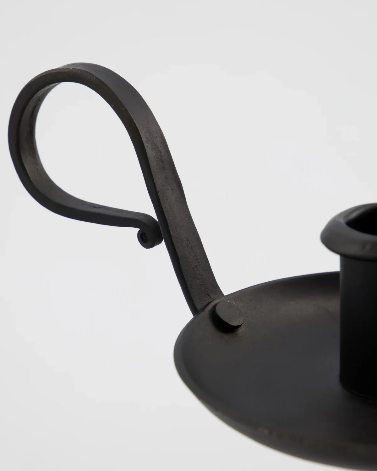 House Doctor Grab Candle Holder in Black Iron