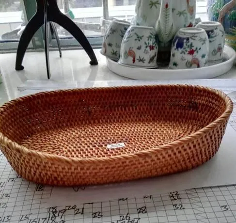 Indonesia Woven Storage Basket, Small Rattan Storage Basket, Kitchen Storage Basket, Storagey Basket for Pantry