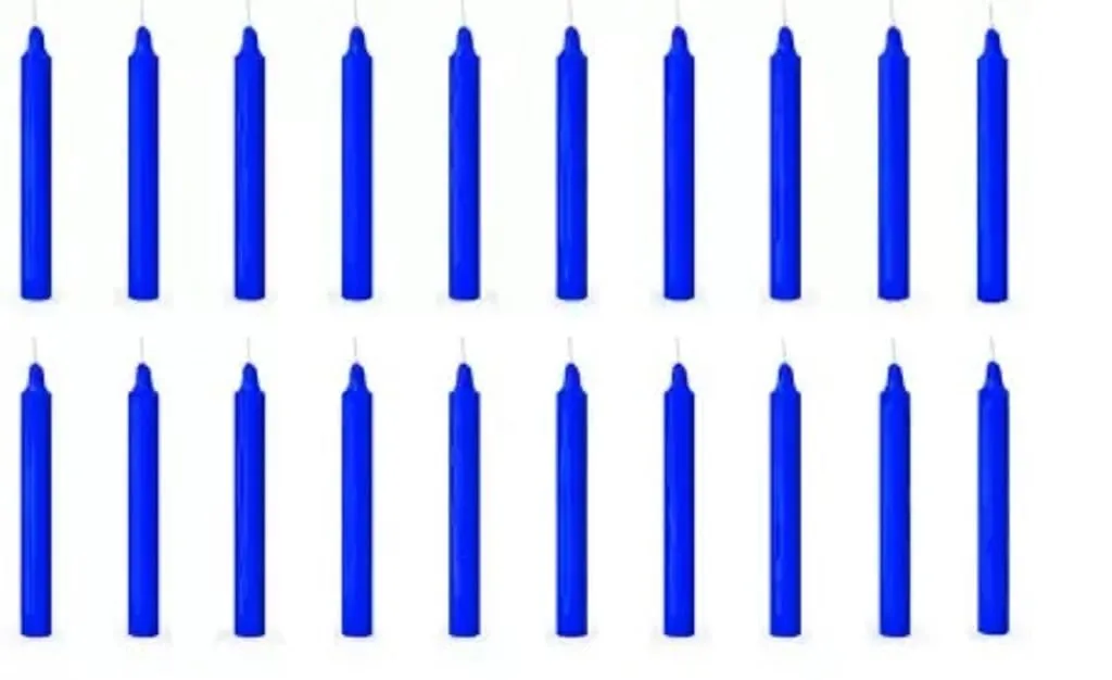 KindleArt Stick Candles Pack of 50 || Especially Meant for Healing, Chakras, Ritual Candlesticks for Decorations Dinner Table Wedding Birthday Party Home Decor Diwali Festivals (15 CM_Blue)