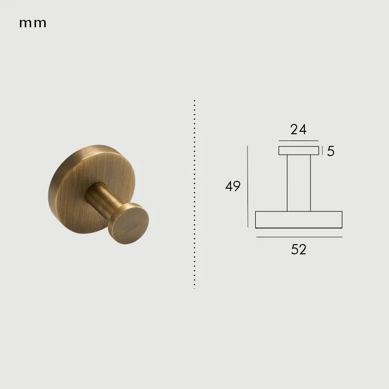 KRAM Solid Brass Robe Hook