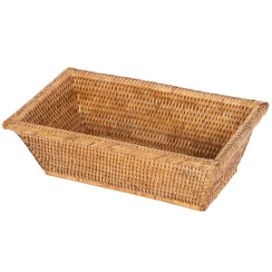 La Jolla Multipurpose Countertop and Shelf Storage Basket, Honey-Brown