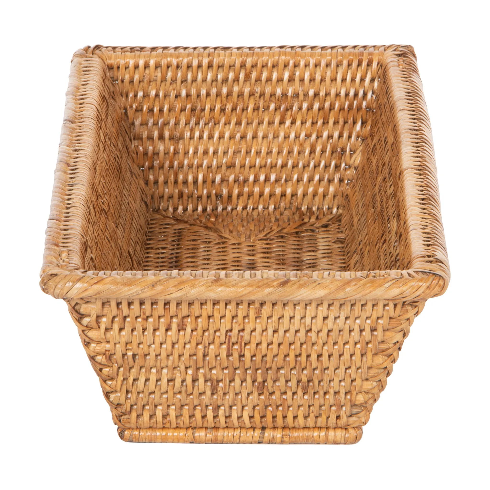 La Jolla Multipurpose Countertop and Shelf Storage Basket, Honey-Brown