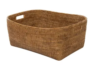 La Jolla Oblong Storage Basket, Honey Brown, Large