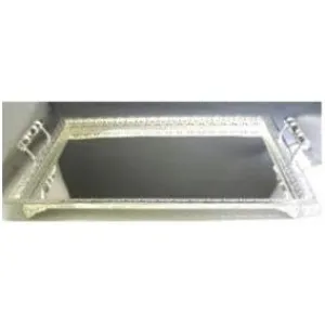 Large Silver Plated Square Tray for Candle Lighting