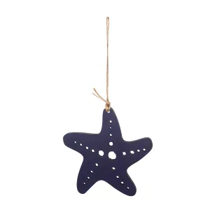 Navy Sea Star Ornament