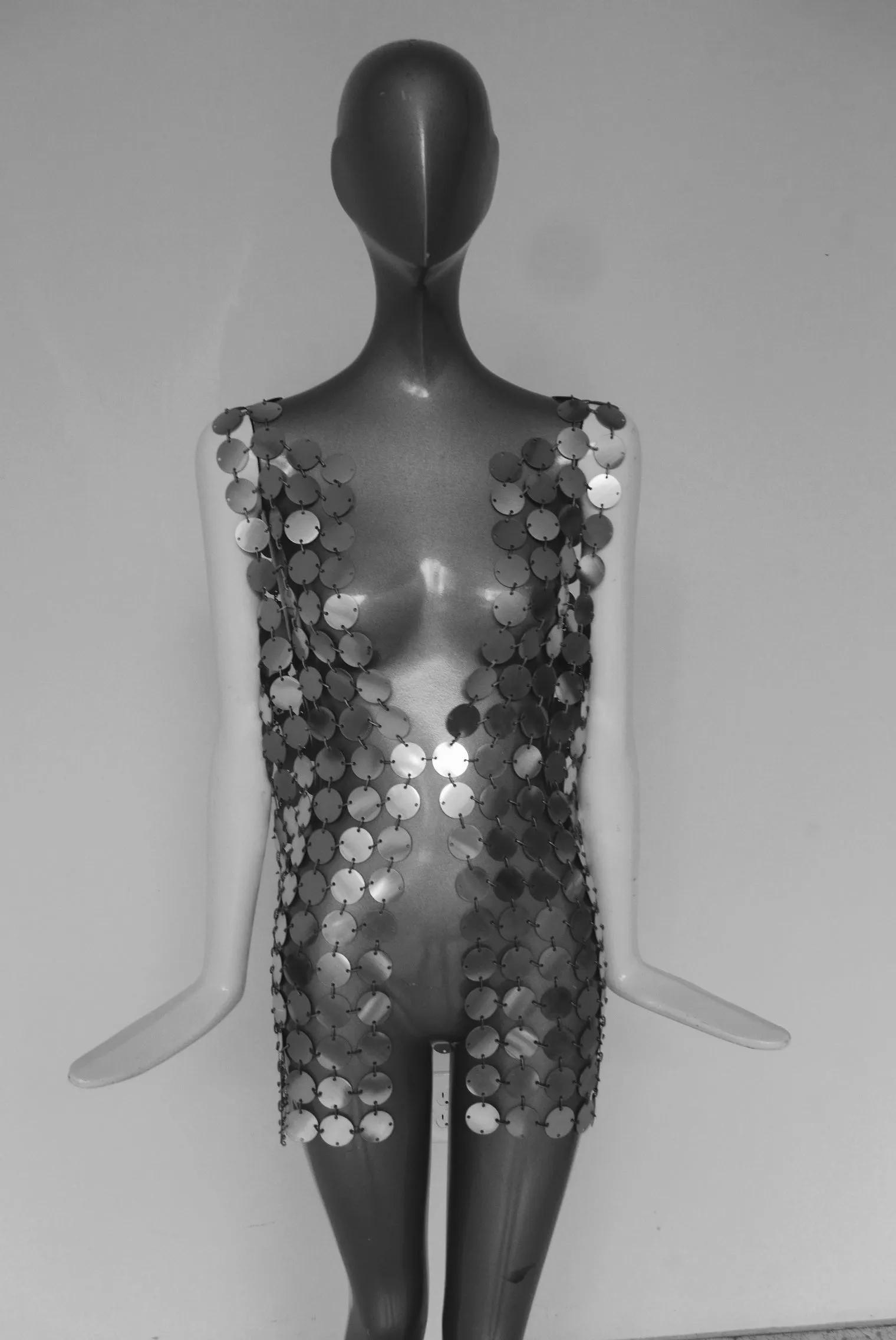 Paco Rabanne silver mesh vest  Paco Rabanne kit