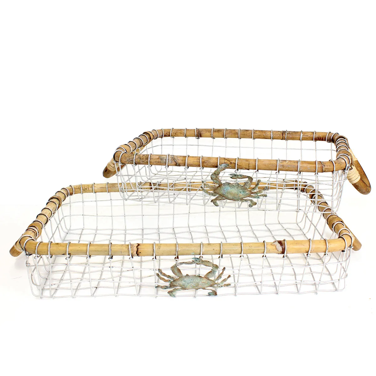 Patina Crab Trays, Set of 2