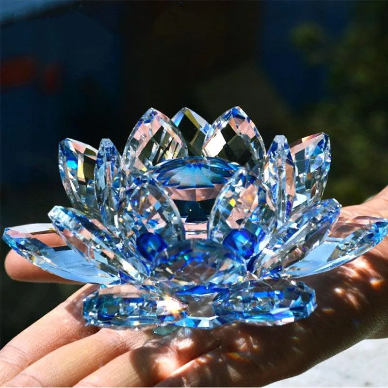 'Pink Lotus' Flower Glass Ornament