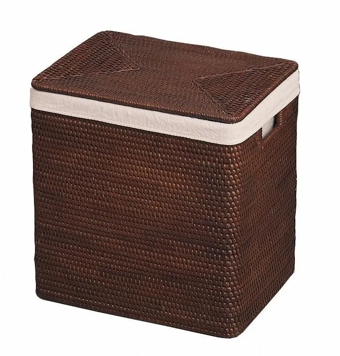 Rectangular Storage Baskets, Large Brown Rattan Storage Baskets, Storage Baskets for Bathroom, Storage Basket with Lid, Storage Baskets for Clothes