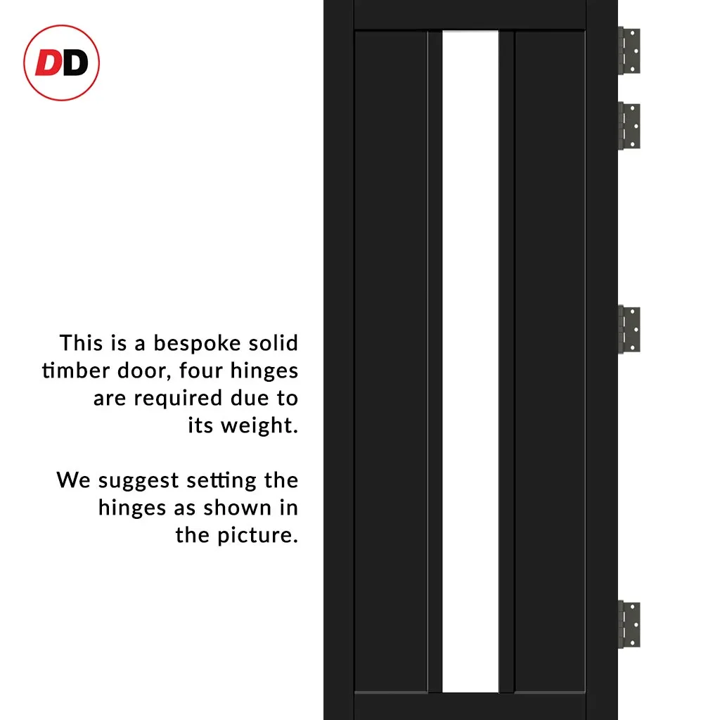 Room Divider - Handmade Eco-Urban® Cornwall Door DD6404F - Frosted Glass - Premium Primed - Colour & Size Options