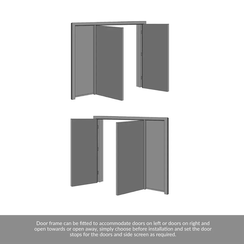 Room Divider - Handmade Eco-Urban® Isla Door Pair DD6429C - Clear Glass - Premium Primed - Colour & Size Options