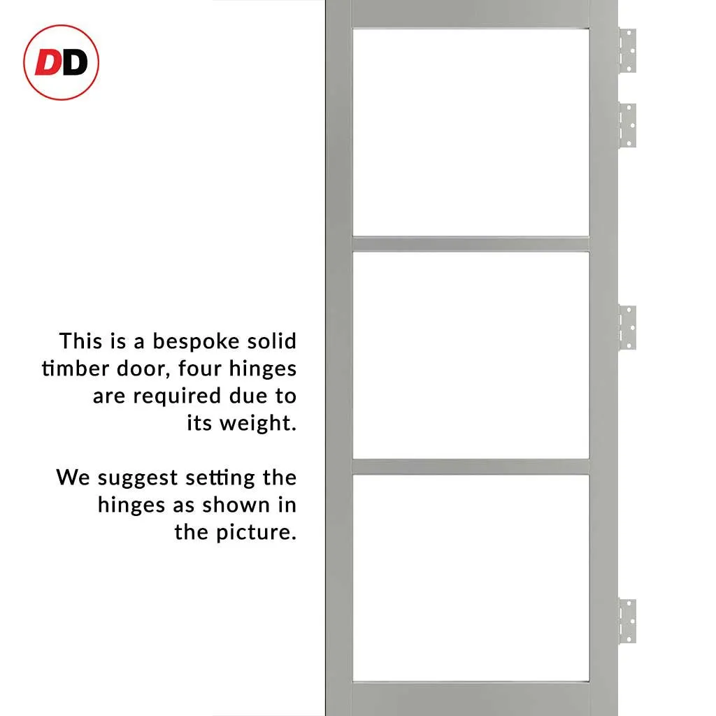 Room Divider - Handmade Eco-Urban® Manchester Door DD6306F - Frosted Glass - Premium Primed - Colour & Size Options