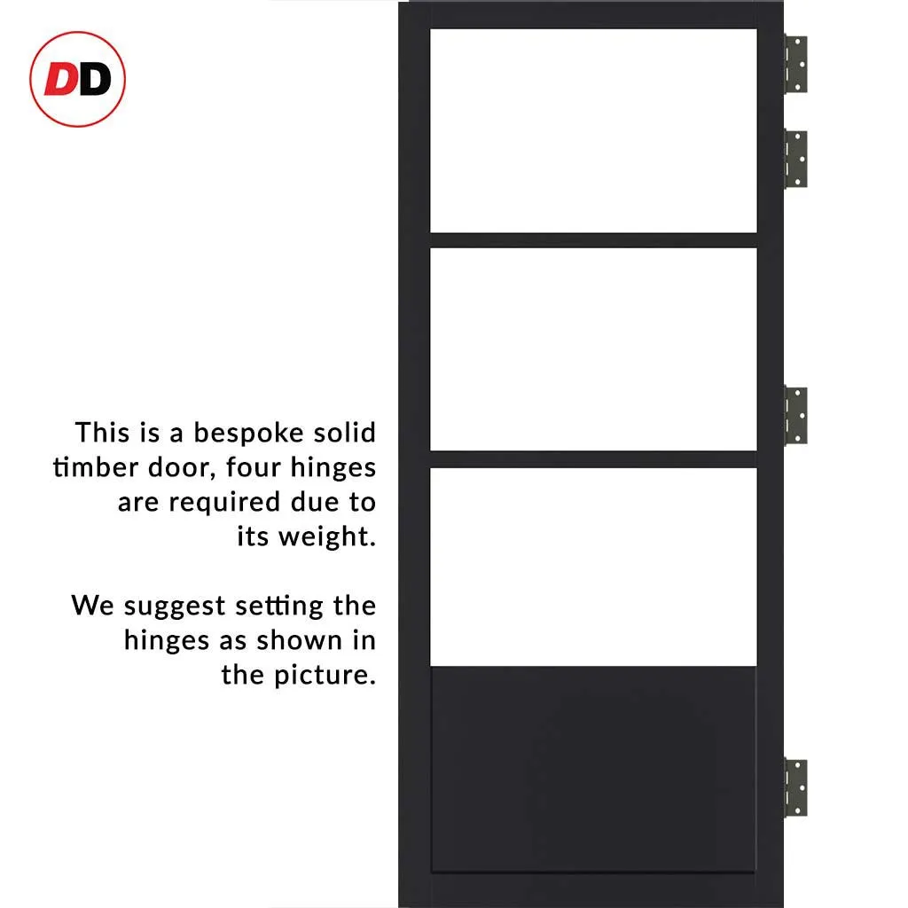 Room Divider - Handmade Eco-Urban® Staten Door Pair DD6310C - Clear Glass - Premium Primed - Colour & Size Options