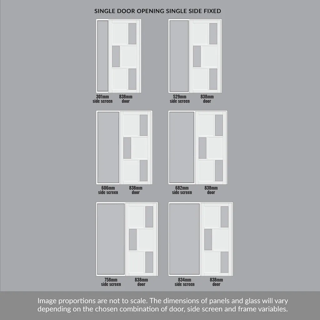 Room Divider - Handmade Eco-Urban® Tokyo Door DD6423F - Frosted Glass - Premium Primed - Colour & Size Options