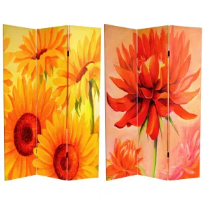 Sunflowers and Poppies Art Print Screen (Canvas/Double Sided)