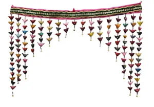 Tota Bird Door Hanging Valance Door Decoration Boho Theme Hippy Hippie Bohemian Wall Hanging Indian Toran Multicolour Festival Decoration