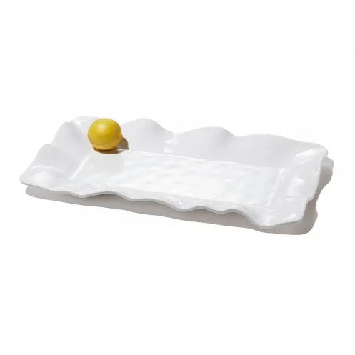 VIDA HAVANA LONG RECTANGULAR TRAY- WHITE