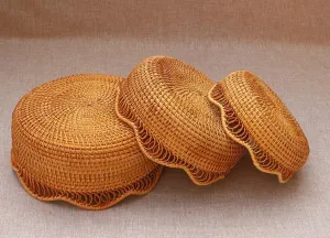 Woven Round Storage Basket, Cute Small Rattan Woven Baskets, Fruit Storage Basket, Storage Baskets for Kitchen