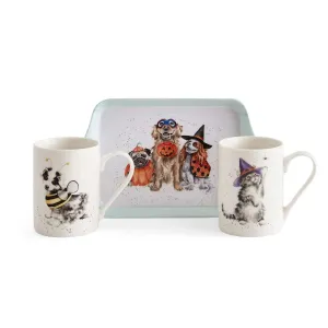 Wrendale Trick or Treat Halloween Mug & Tray Set